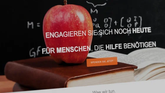 Christa-Kuss-Stiftung – Startseiten-Mockup der Stiftungswebsite
